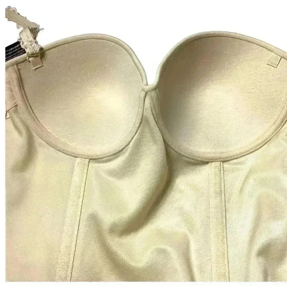 Le Mystere Bustier Bra Women 34B Ivory Seduction Bridal Long Line LY2355 NEW - Picture 5 of 9